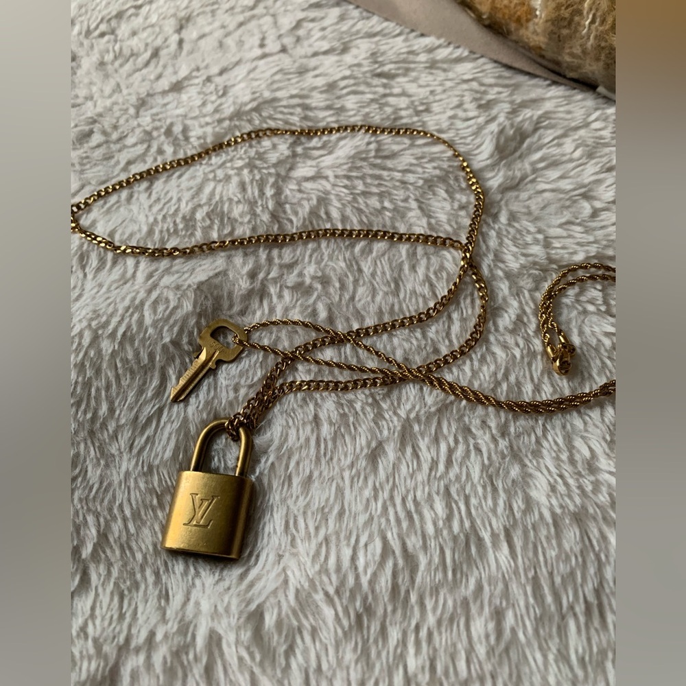 Louis Vuitton Padlock & Key necklace